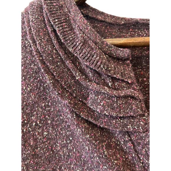 J.Jill Cardigan Silk Wool Blend Button Front Size L Fall Winter Preppy - Picture 3 of 7